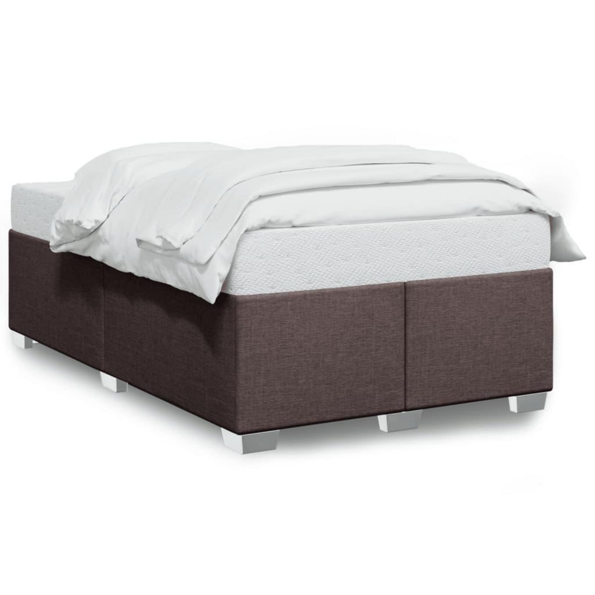 VIDAXL Cadre de lit sans matelas marron fonce 120x190 cm tissu