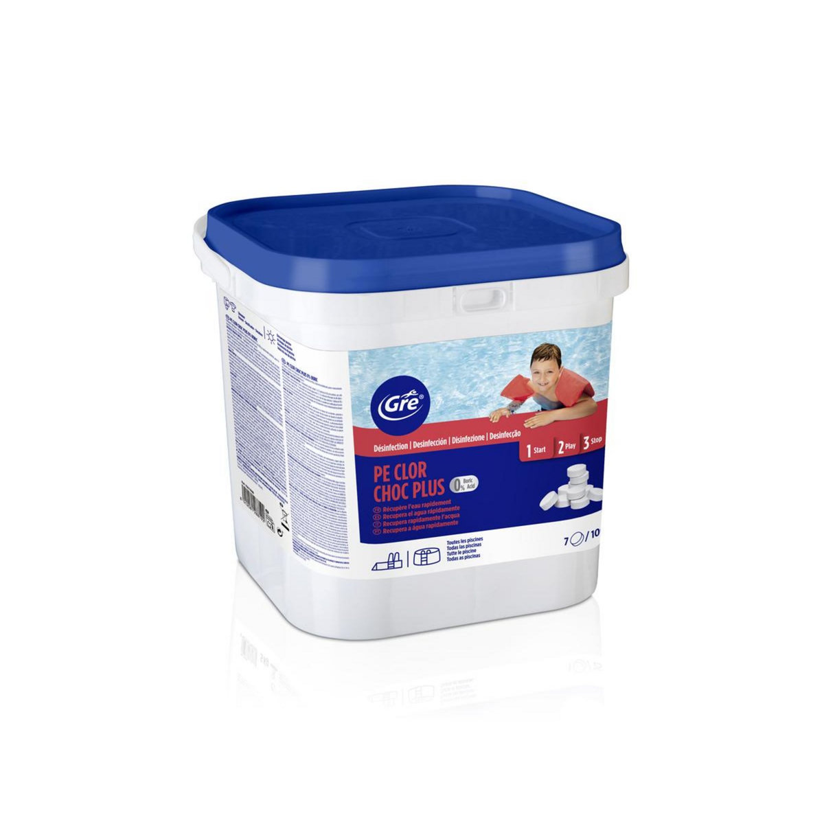 GRE Chlore choc sans acide borique 5 kg - Gré