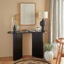 Voir la diapositive 2 : ATMOSPHERA Console ovale en bois OLOVA - Noir