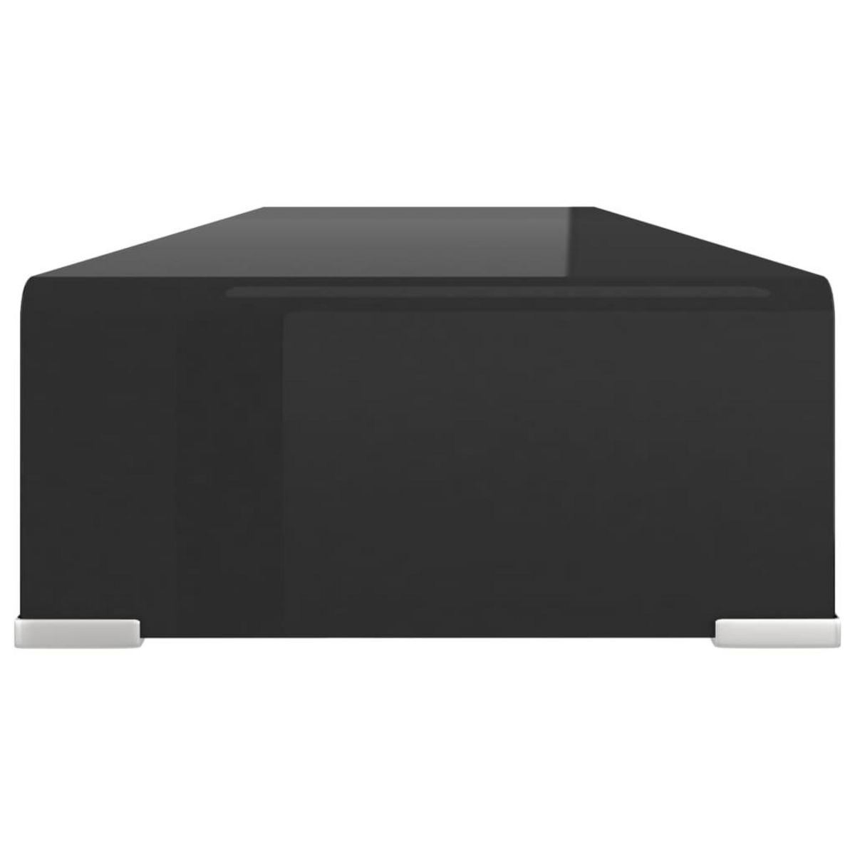 VIDAXL Meuble TV/support pour moniteur 90x30x13 cm verre noir