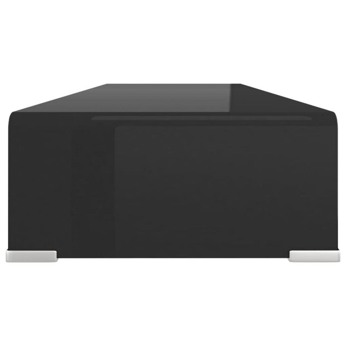 VIDAXL Meuble TV/support pour moniteur 90x30x13 cm verre noir