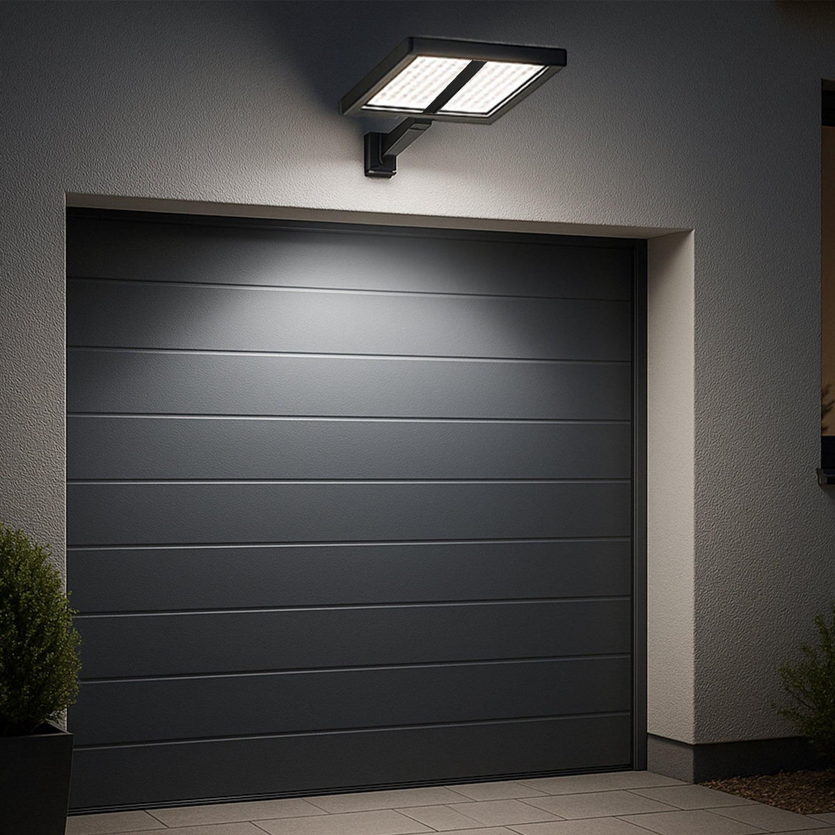 Lumisky Spot solaire à deux têtes détecteur CLIPPER Noir ABS 8,5W