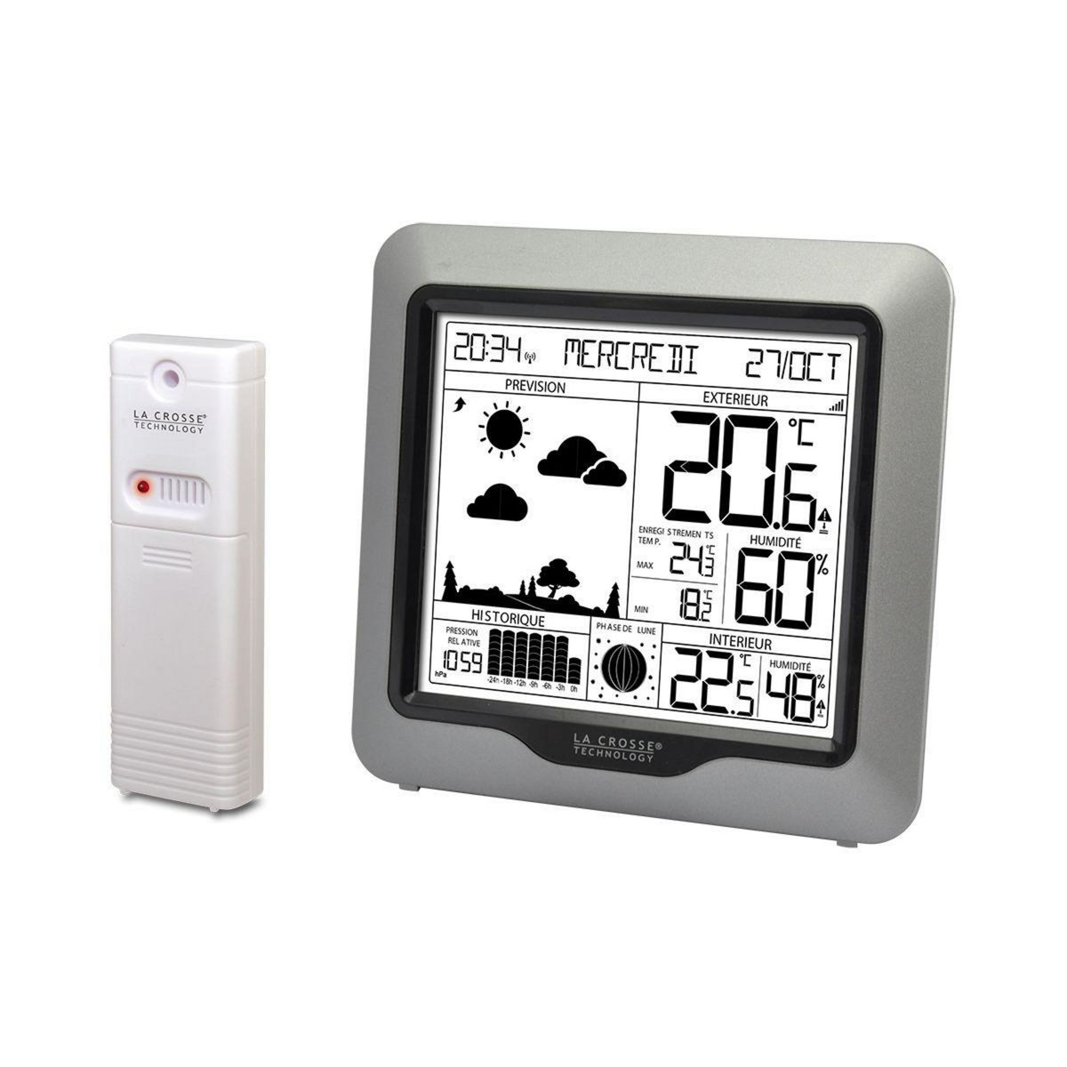 La crosse technology Station météo gris - WS6823-SIL