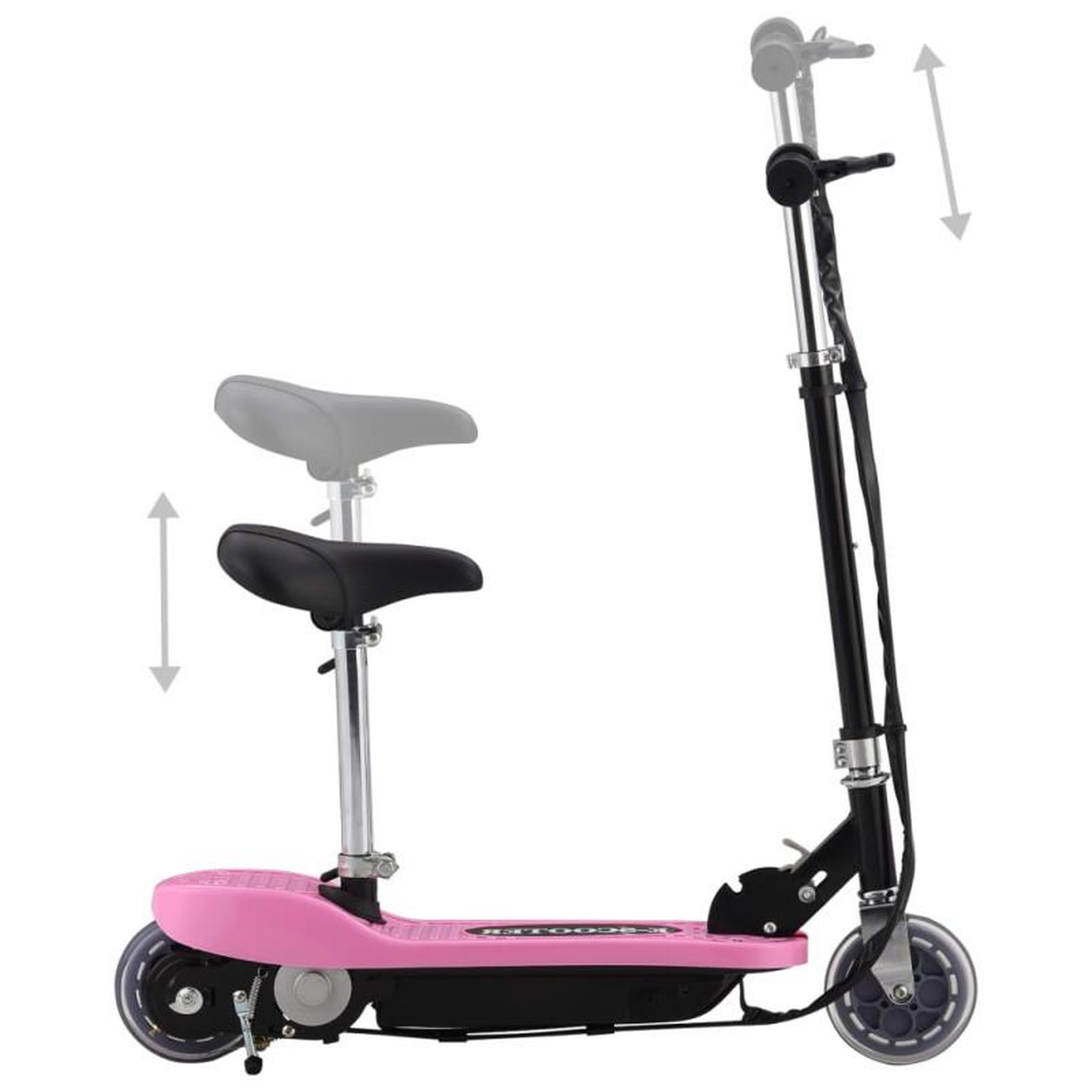 Voir la diapositive 2 : VIDAXL Trottinette électrique avec siège 120 W Rose