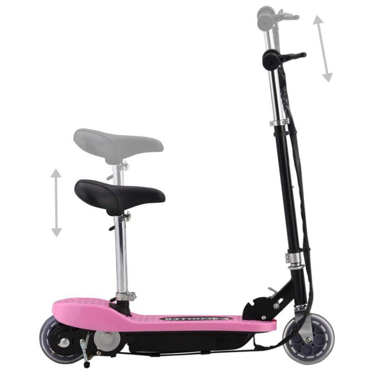 VIDAXL Trottinette électrique avec siège 120 W Rose