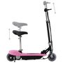 Voir la diapositive 2 : VIDAXL Trottinette électrique avec siège 120 W Rose