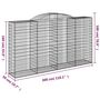 Voir la diapositive 6 : VIDAXL Paniers a gabions arques 2 pcs 300x50x160/180 cm fer galvanise
