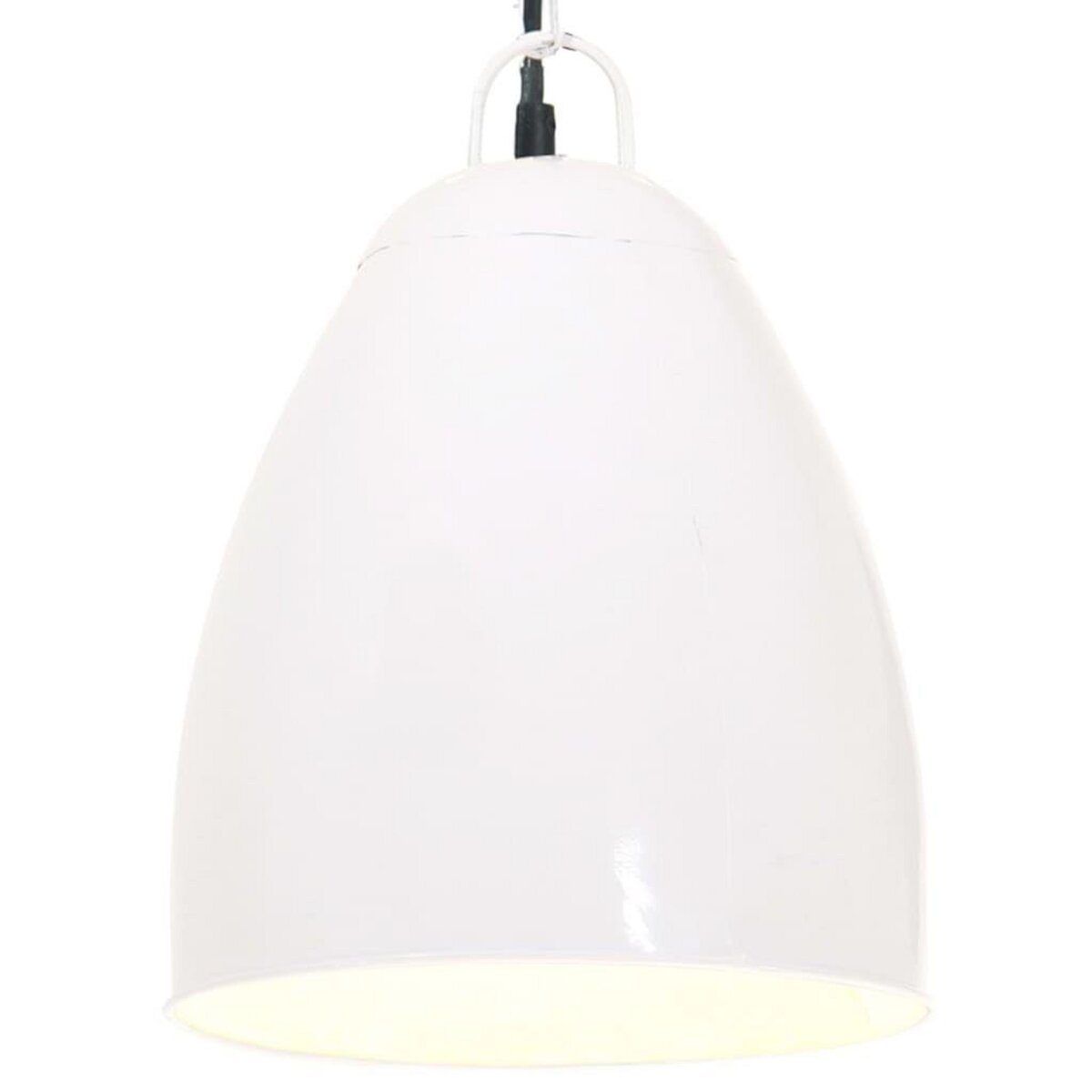 VIDAXL Lampe suspendue industrielle 25 W Blanc Rond 32 cm E27