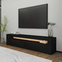 Voir la diapositive 3 : Habitat et Jardin Meuble TV en bois  Bati  - 150 x 36 x 46 cm - Noir