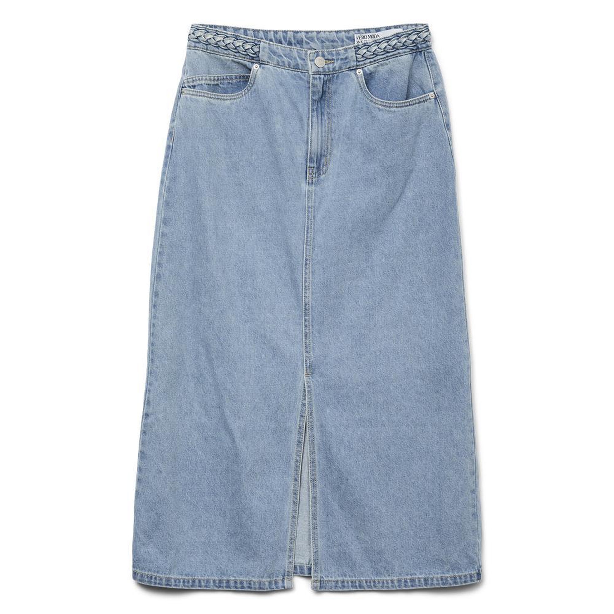 Voir la diapositive 2 : Vero Moda Jupe Longue Jean Bleu Femme Vero Moda Veri