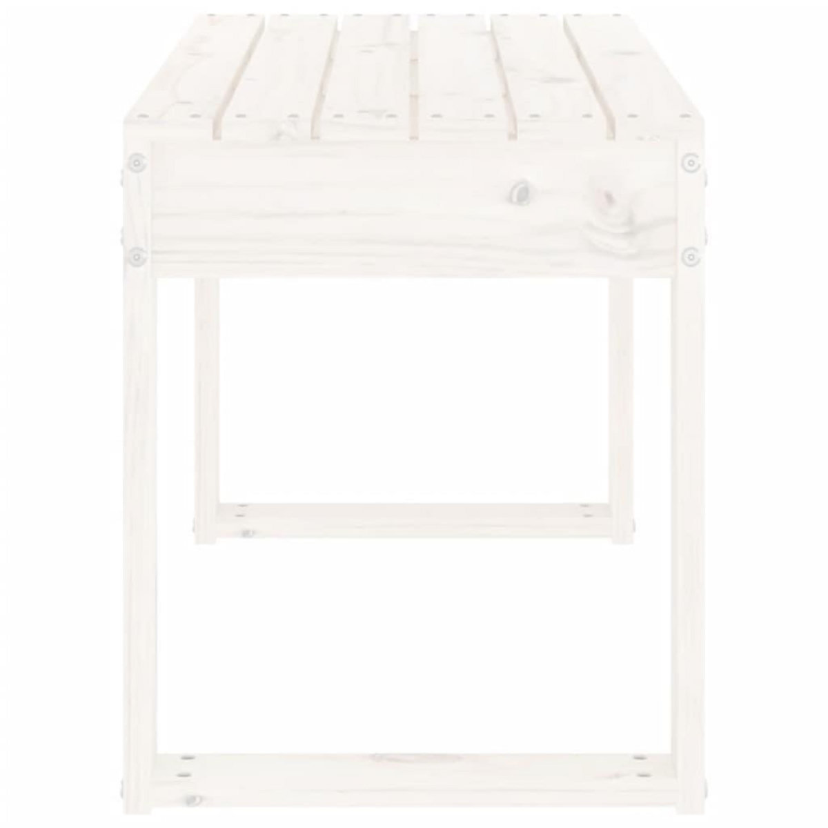 VIDAXL Banc de jardin blanc 80x38x45 cm bois massif de pin