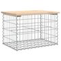 Voir la diapositive 2 : VIDAXL Banc de jardin design de gabion 63x44x42 cm bois massif de pin