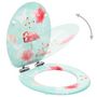 Voir la diapositive 2 : VIDAXL Siege WC Couvercle a fermeture en douceur MDF Flamant rose