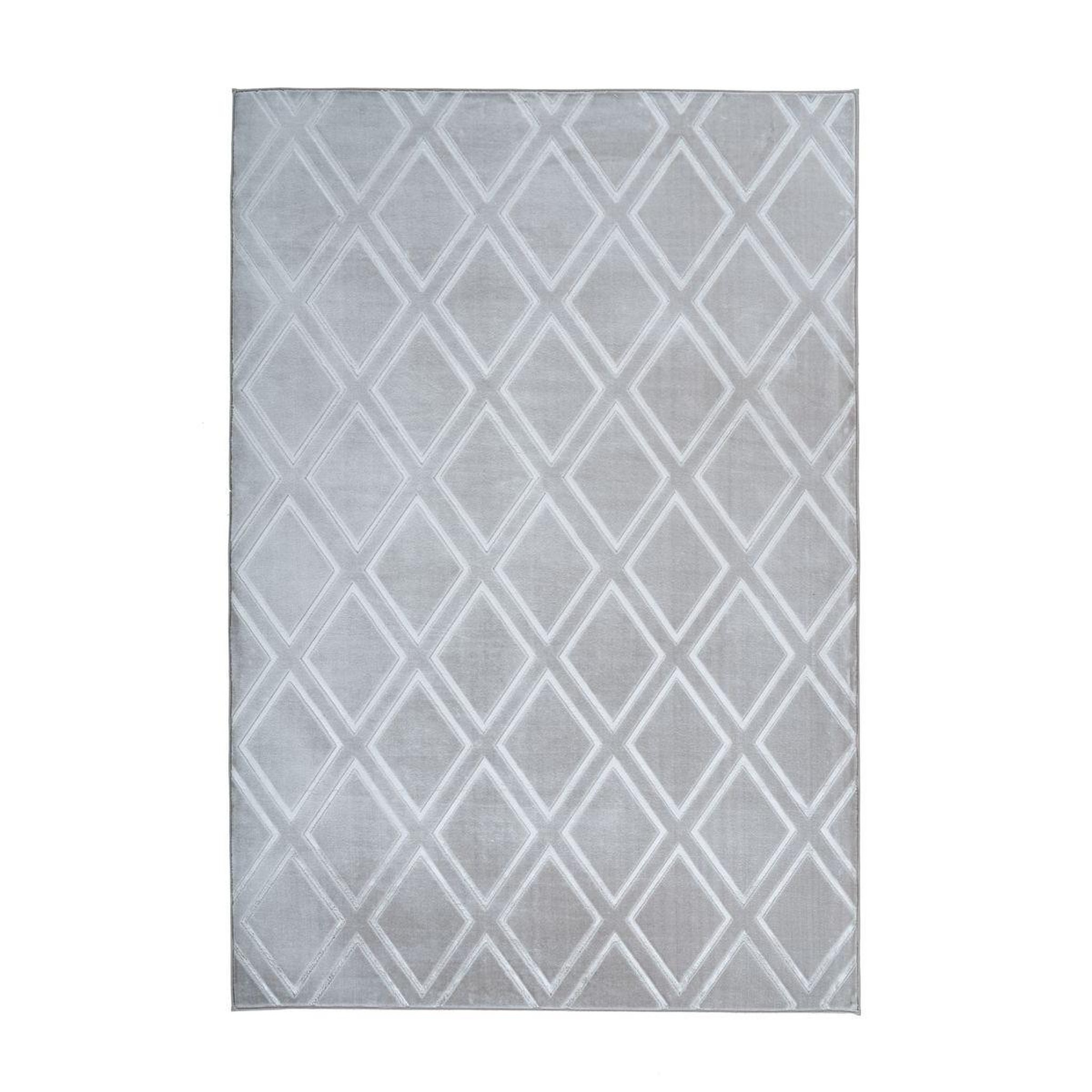 Voir la diapositive 1 : Paris Prix Tapis imprimé losange fait main  monroe iii  gris bleu