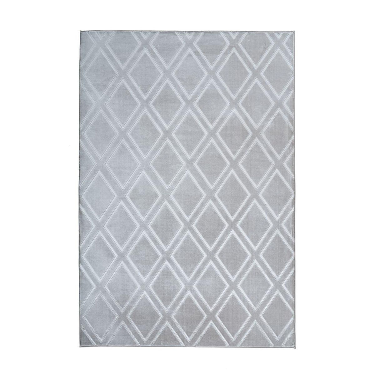Paris Prix Tapis Imprimé Losange Fait Main  Monroe III  Gris Bleu