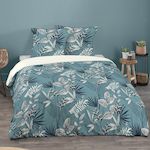 Home collection Parure housse de couette 100%polyester 72gsm grace. Coloris disponibles : Blanc