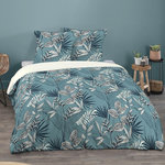 Home collection Parure housse de couette 100%polyester 72gsm grace. Coloris disponibles : Blanc