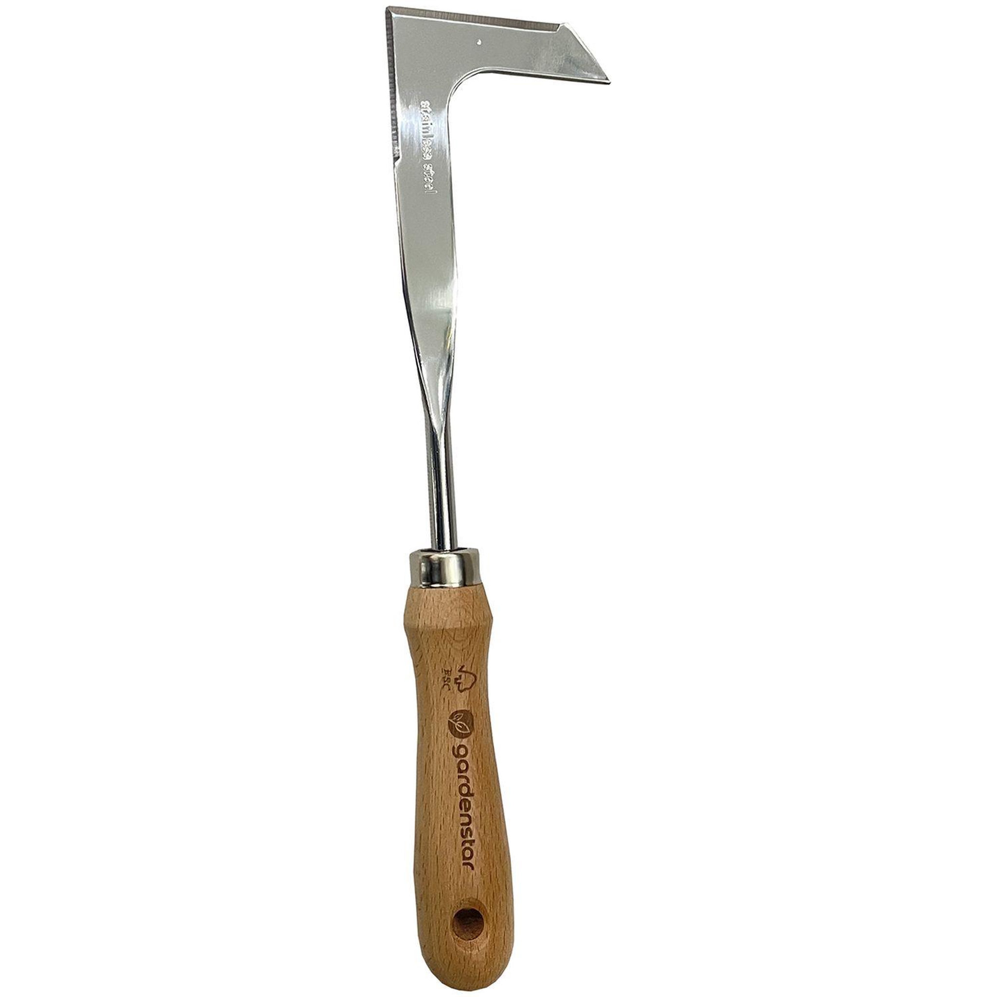 GARDENSTAR Racleur à gazon - Manche en bois FSC - 30,8x7,5cm