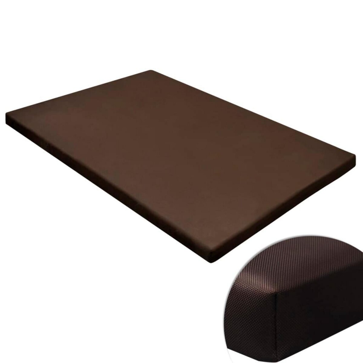 VIDAXL Tapis pour chien plat et carre marron M