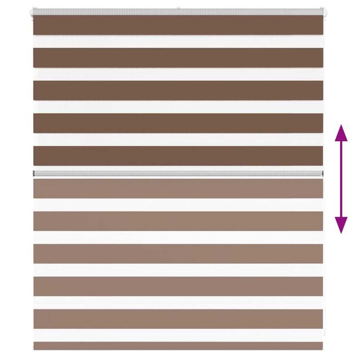 VIDAXL Store zebre marron 135x100cm largeur du tissu 130,9cm polyester