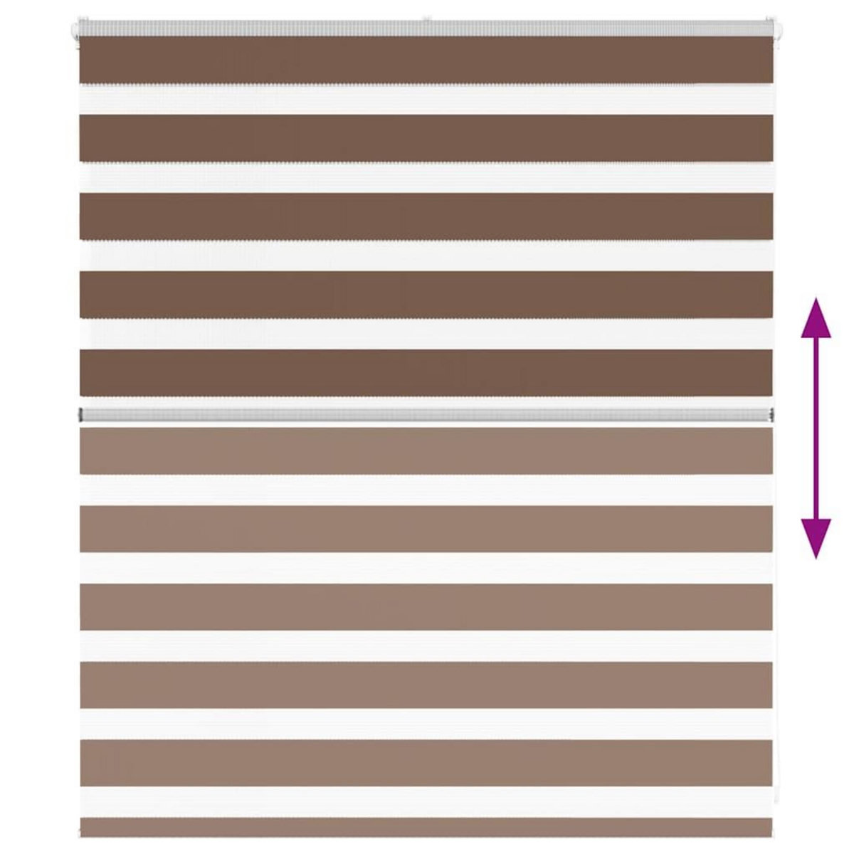 VIDAXL Store zebre marron 135x100cm largeur du tissu 130,9cm polyester