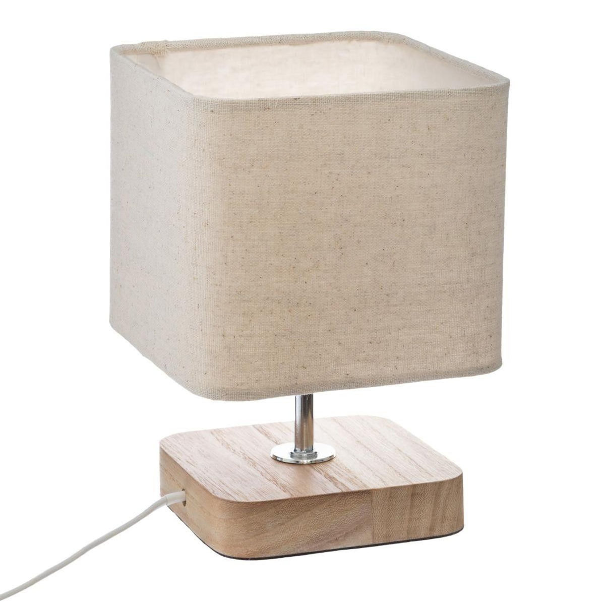 ATMOSPHERA Lampe à Poser en Bois  Toxey  21cm Beige