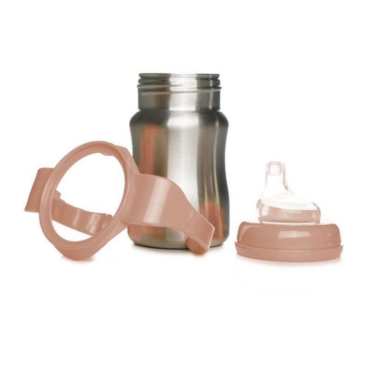 THERMOBABY Tasse d'apprentissage - THERMOBABY - Inox - 180 ml - Peche - Ergonomique et anti-fuites