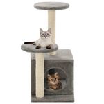 VIDAXL Arbre a chat avec griffoirs en sisal 60 cm Gris