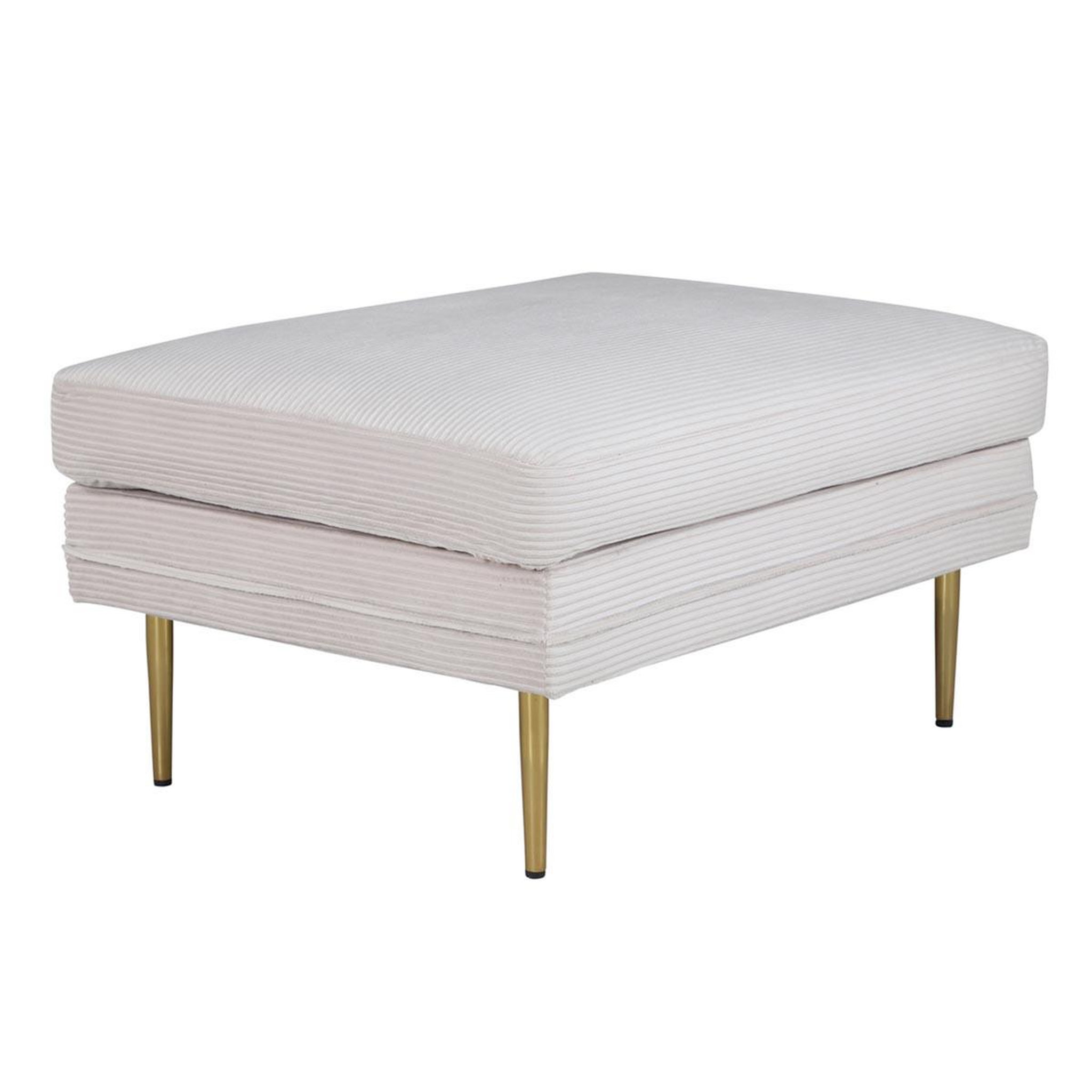 Paris Prix Pouf en velours côtelé  boom  90cm beige