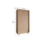 Voir la diapositive 4 : BEST MOBILIER Diego - armoire - effet bois - 92x180 cm