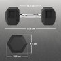 Voir la diapositive 3 : HOMCOM Lot de 2 haltères courtes hexagonales - ensemble d'haltères courtes - total 8 Kg - métal caoutchouc noir