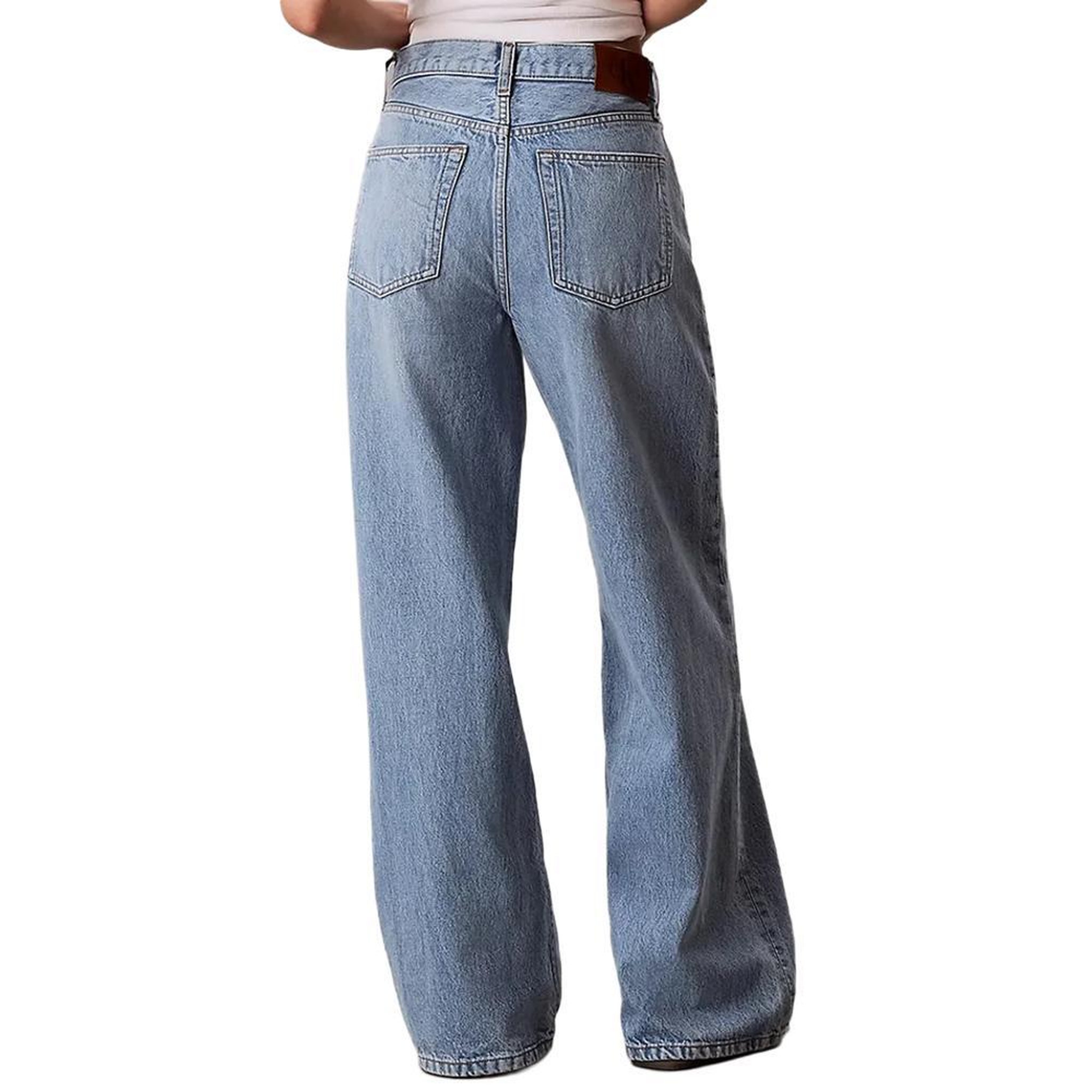 Voir la diapositive 2 : CALVIN KLEIN JEANS Jean Bleu Femme Calvin Klein Jeans Low Rise Baggyy