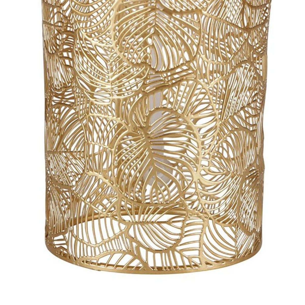 OSTARIA Lampe métal lin Calathéa beige dorée