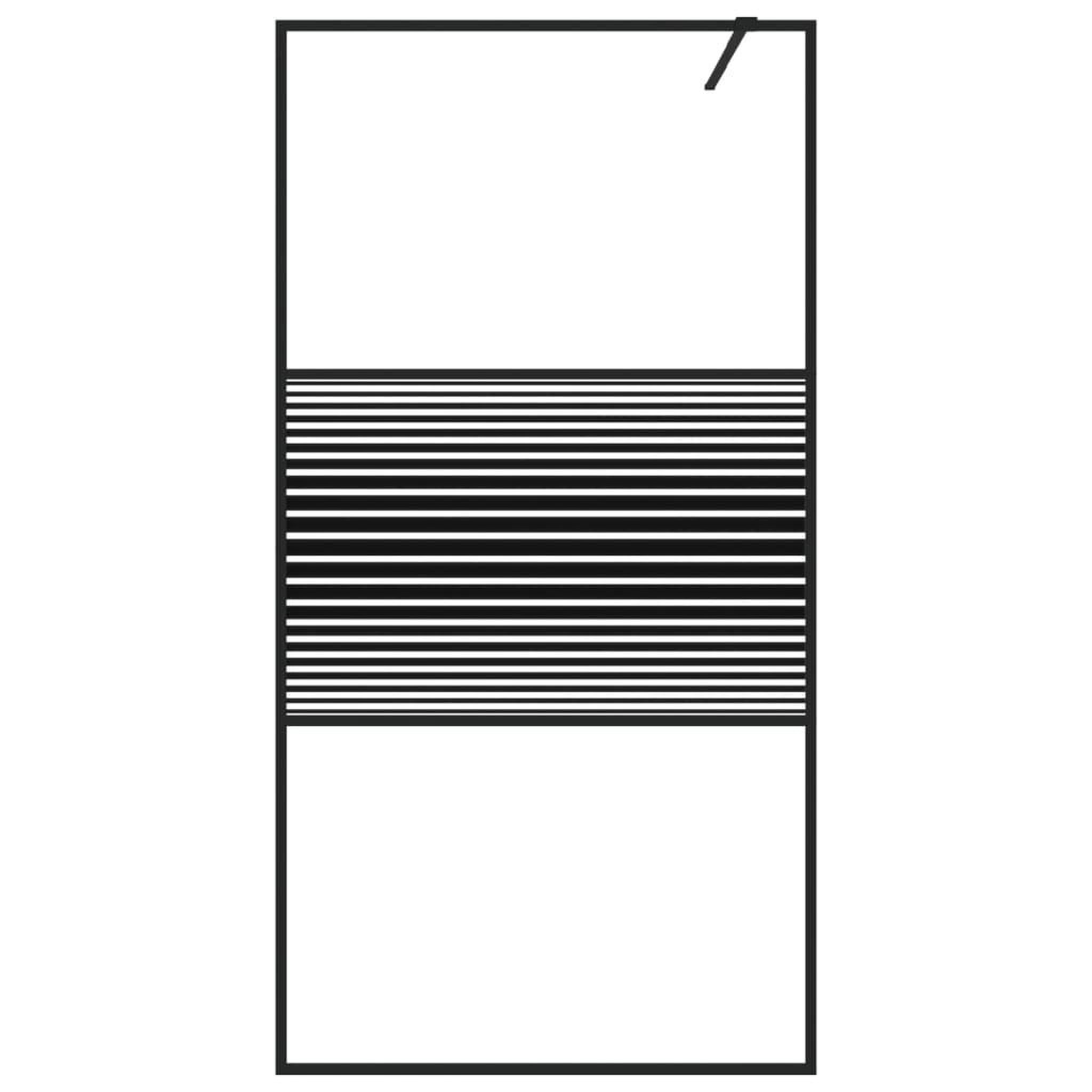 Voir la diapositive 3 : VIDAXL Paroi de douche Noir 100x195 cm Verre ESG transparent