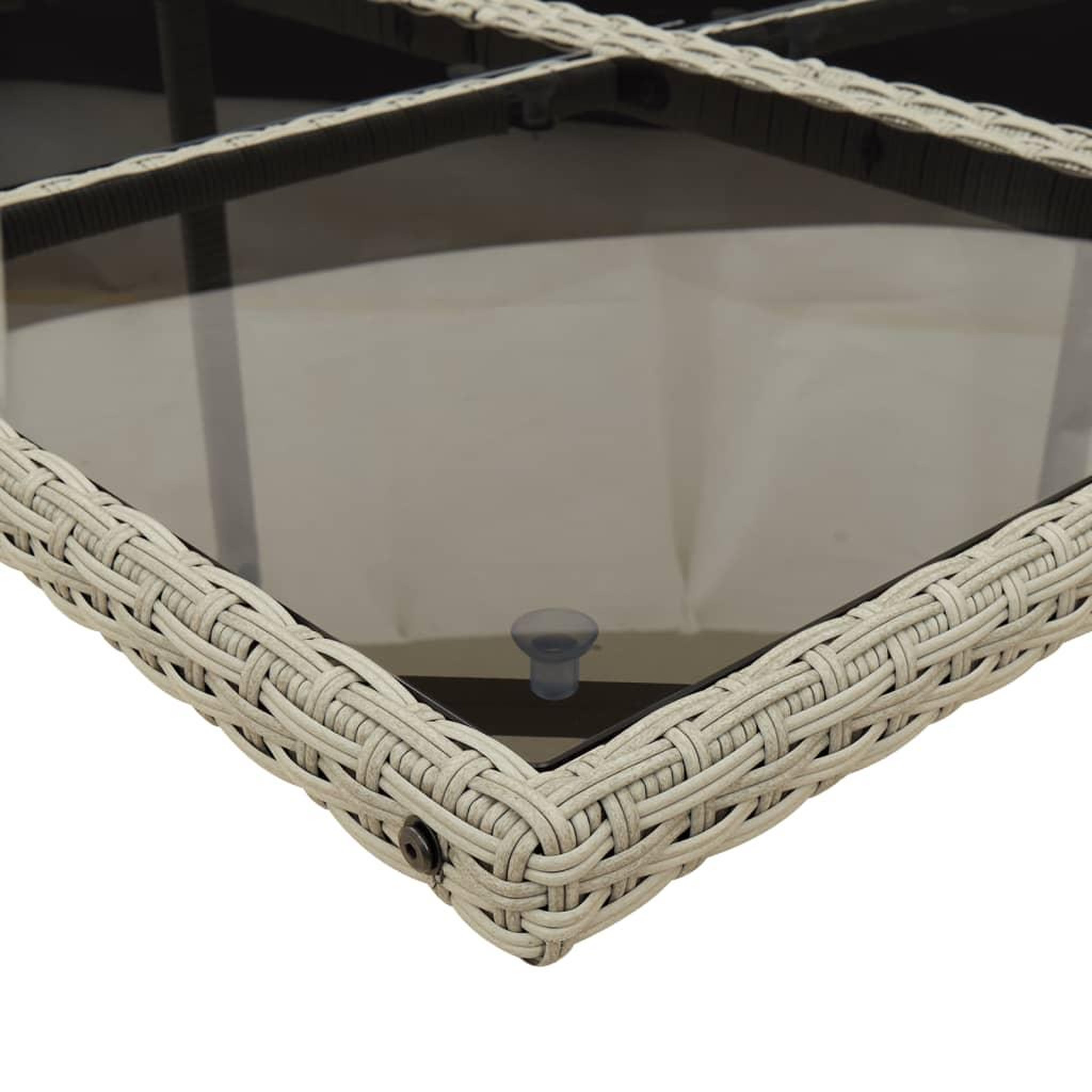 Voir la diapositive 5 : VIDAXL Ensemble a manger de jardin et coussins 9 pcs gris clair rotin