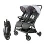 Voir la diapositive 1 : BAMBISOL Bambisol - DS209 GRIS NOIR - Poussette Double Cote a Cote | Pour Jumeaux des la Naissance, Pliage Ultra-Compact | Noir Gris