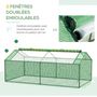 Voir la diapositive 5 : OUTSUNNY Mini serre de jardin serre à tomates 1,8L x 0,9l x 0,7H m métal thermolaqué PE haute densité fenêtre moustiquaire intégrées vert