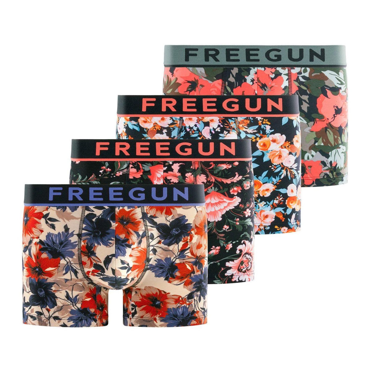 FREEGUN Lot de 4 boxers homme Sergio