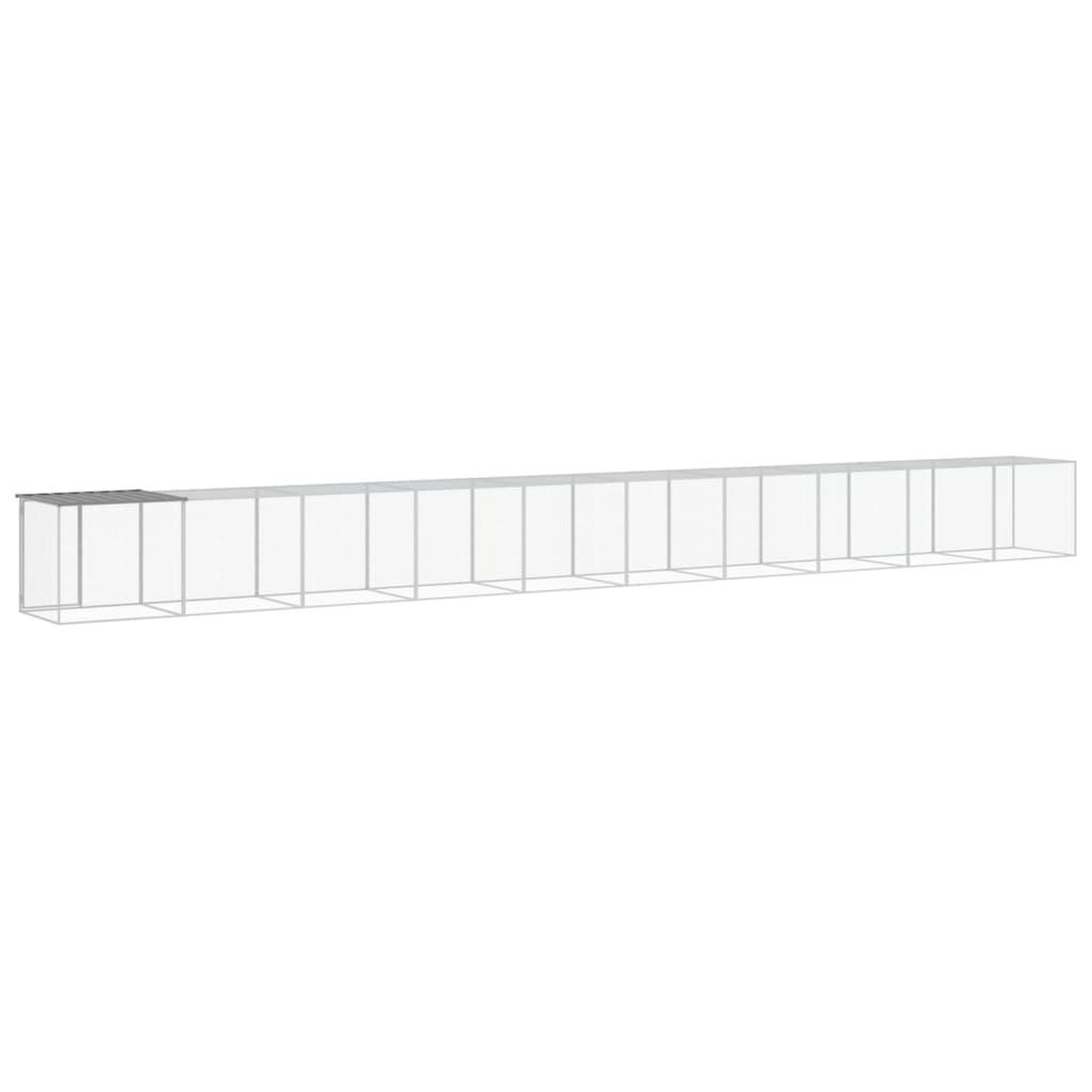 Voir la diapositive 5 : VIDAXL Poulailler avec toit gris clair 1003x98x90 cm acier galvanise