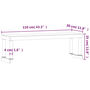 Voir la diapositive 6 : VIDAXL Etagere de table de travail 110x30x35 cm inox