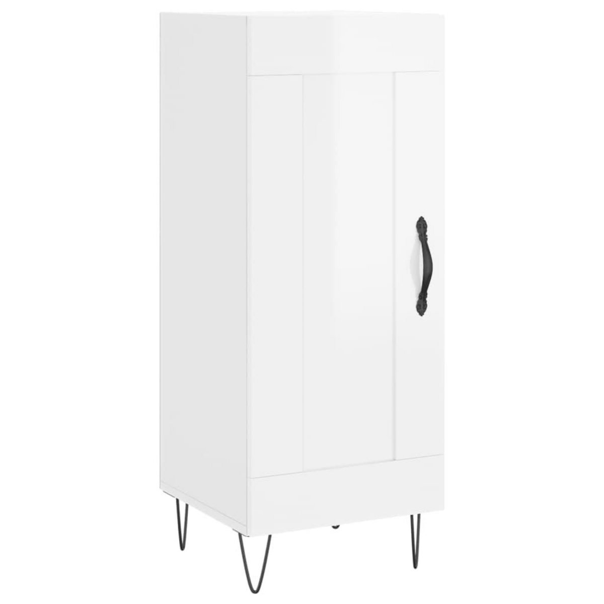VIDAXL Buffet Blanc brillant 34,5x34x90 cm Bois d'ingenierie