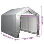 Voir la diapositive 6 : VIDAXL Tente de rangement 180x300 cm Acier Gris