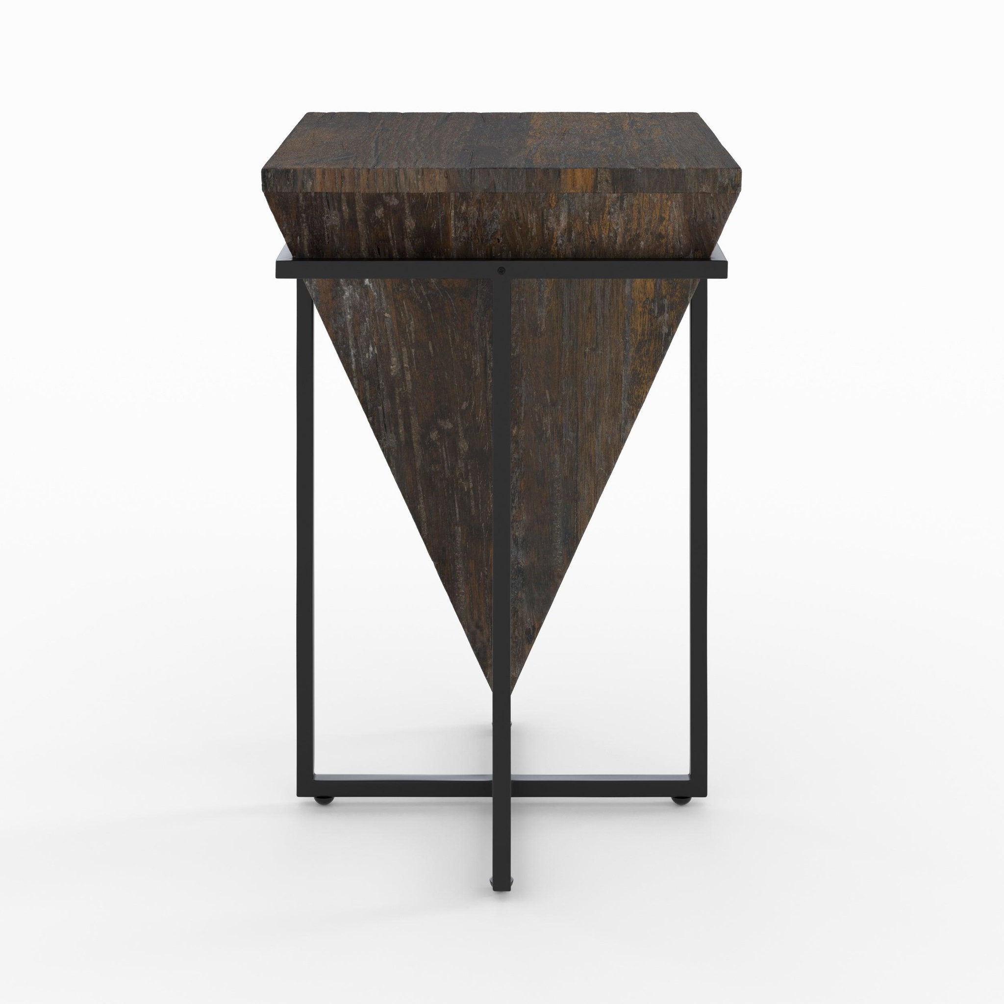 Voir la diapositive 5 : MAISON PAVANE Moyenne table d'appoint en bois et métal-shanghai
