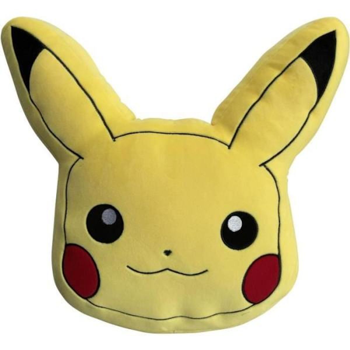 Pokemon Coussin premium 3D - POKEMON - Visage Pikachu - Microfibre - 40 cm