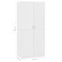 Voir la diapositive 6 : VIDAXL Garde-robe Blanc 80x52x180 cm Bois d'ingenierie
