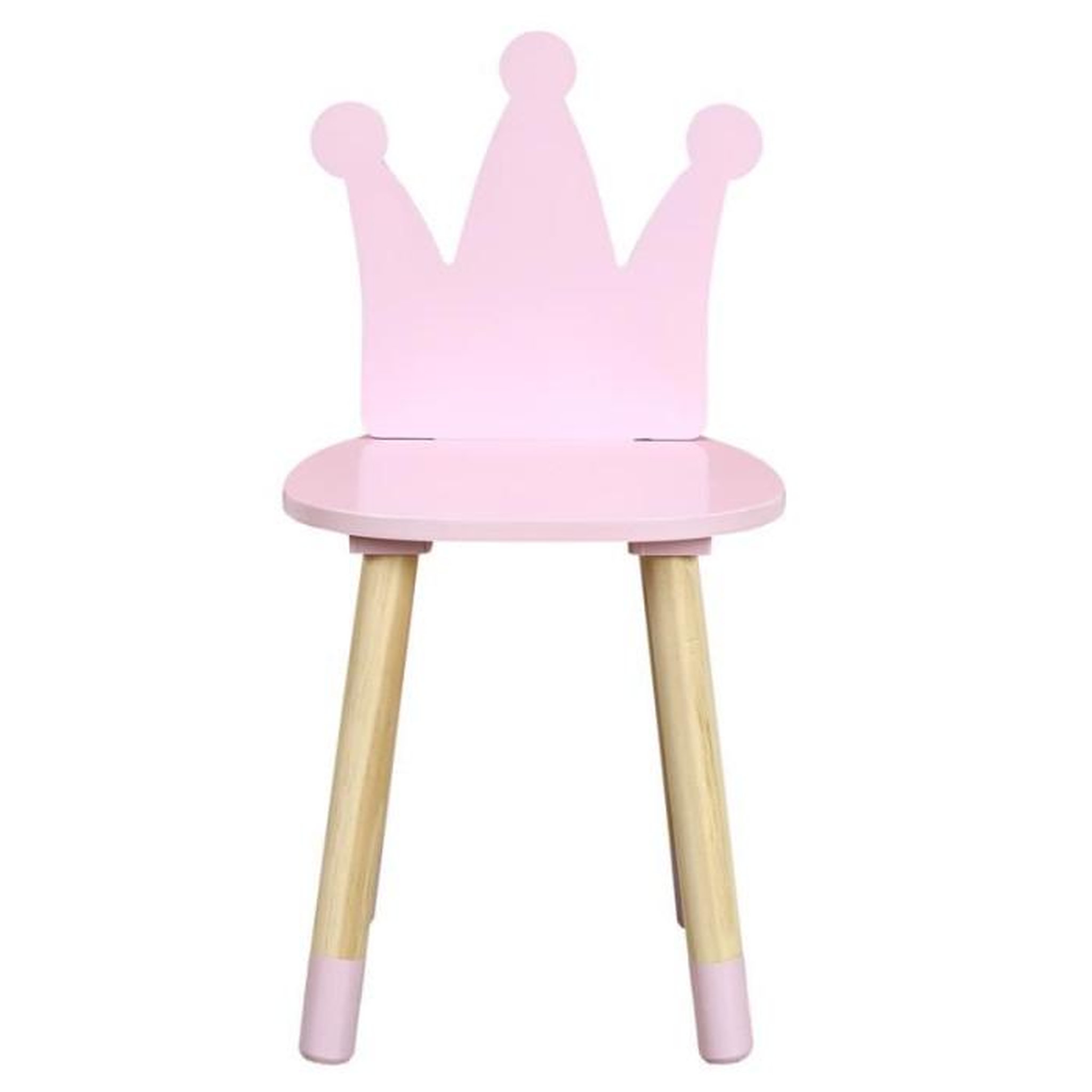 Voir la diapositive 1 : Paris Prix Chaise Enfant en Bois  Couronne  54cm Rose