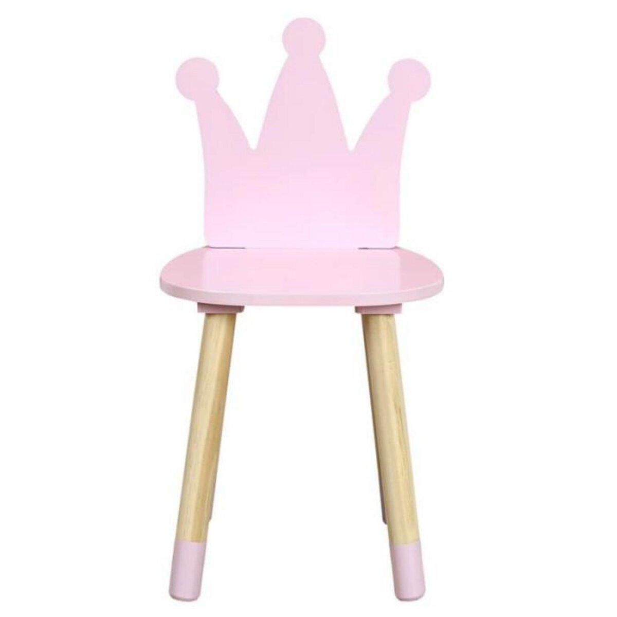 Paris Prix Chaise Enfant en Bois  Couronne  54cm Rose