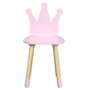 Voir la diapositive 1 : Paris Prix Chaise Enfant en Bois  Couronne  54cm Rose