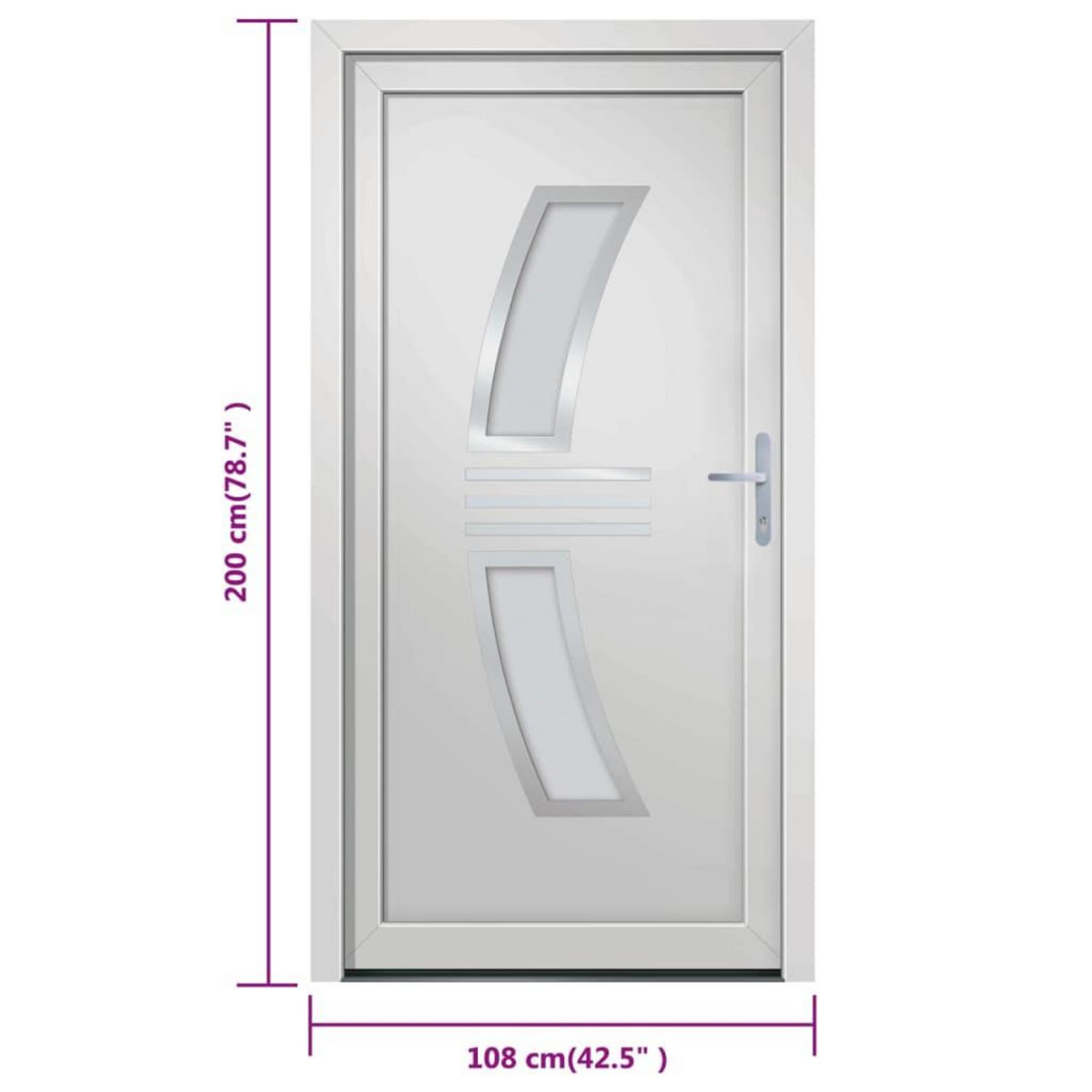 VIDAXL Porte d'entree Blanc 108x200 cm PVC