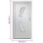 Voir la diapositive 6 : VIDAXL Porte d'entree Blanc 108x200 cm PVC